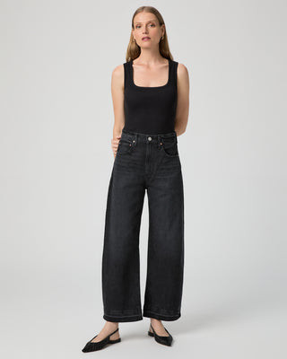 Arellia Ankle Barrel Leg Jean - Black Void | Paige