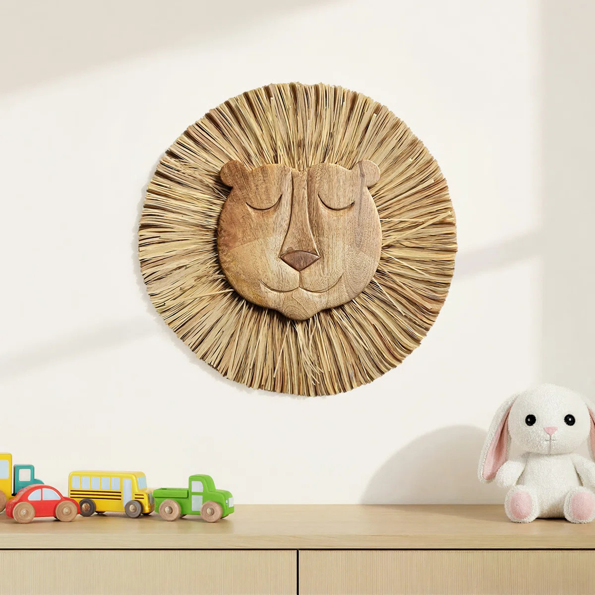 Jeanette Handmade Wooden Lion Wall Décor for Baby Nursery or Kid's Room, Crane Baby | Wayfair North America