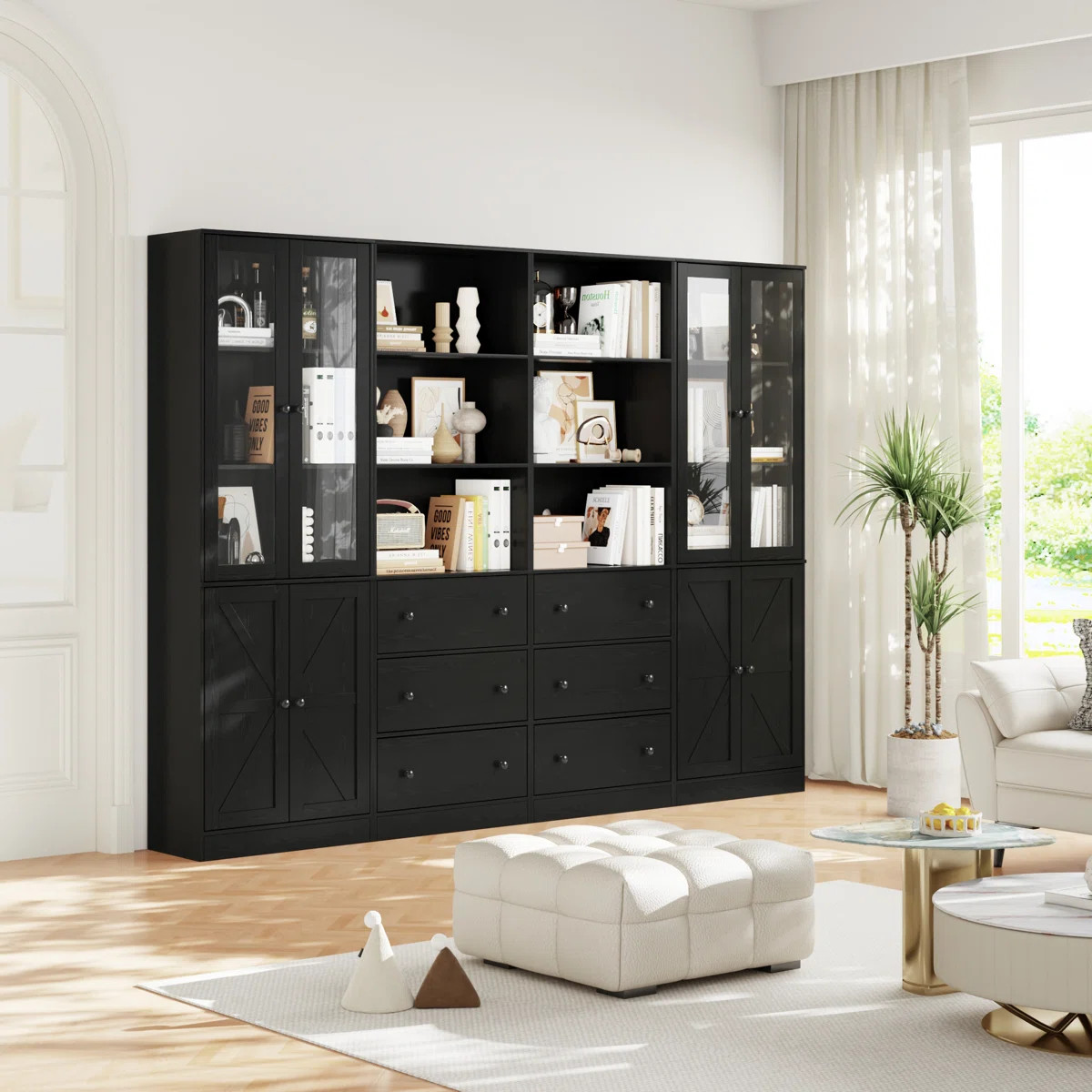 70.9'' H X 94.48'' W Book Cabinet Storage Bookcase Set | Wayfair North America