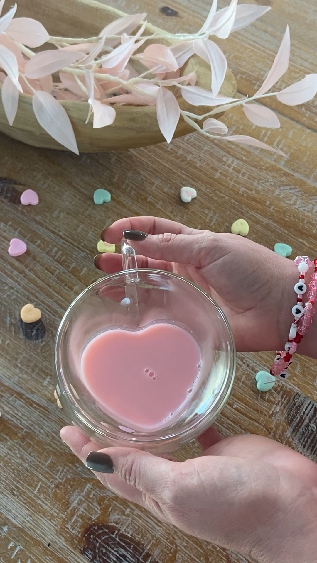 PINK Hot Chocolate perfect as a Valentine’s Day treat!

Strawberry Pink Hot Chocolate 🍓💕
* ¼ a cup of Sugar
* 6 cubes of Baker's White Chocolate
* 2 pinches of Salt 
* ¼ a cup of Hot Water
* 3 Cups of Strawberry Milk
* 1 teaspoon of Vanilla
* 2 drops of Pink Food Coloring
* Whip Cream for topping
* Sprinkles for topping

Add chocolate, salt, and water to a sauce pan. Stir on medium heat until well combined. Add strawberry milk and vanilla. Bring to boil, stirring frequently and then remove from heat. Add in food coloring, stir, and serve! 💕

#LTKWatchNow #LTKSeasonal #LTKFamily
