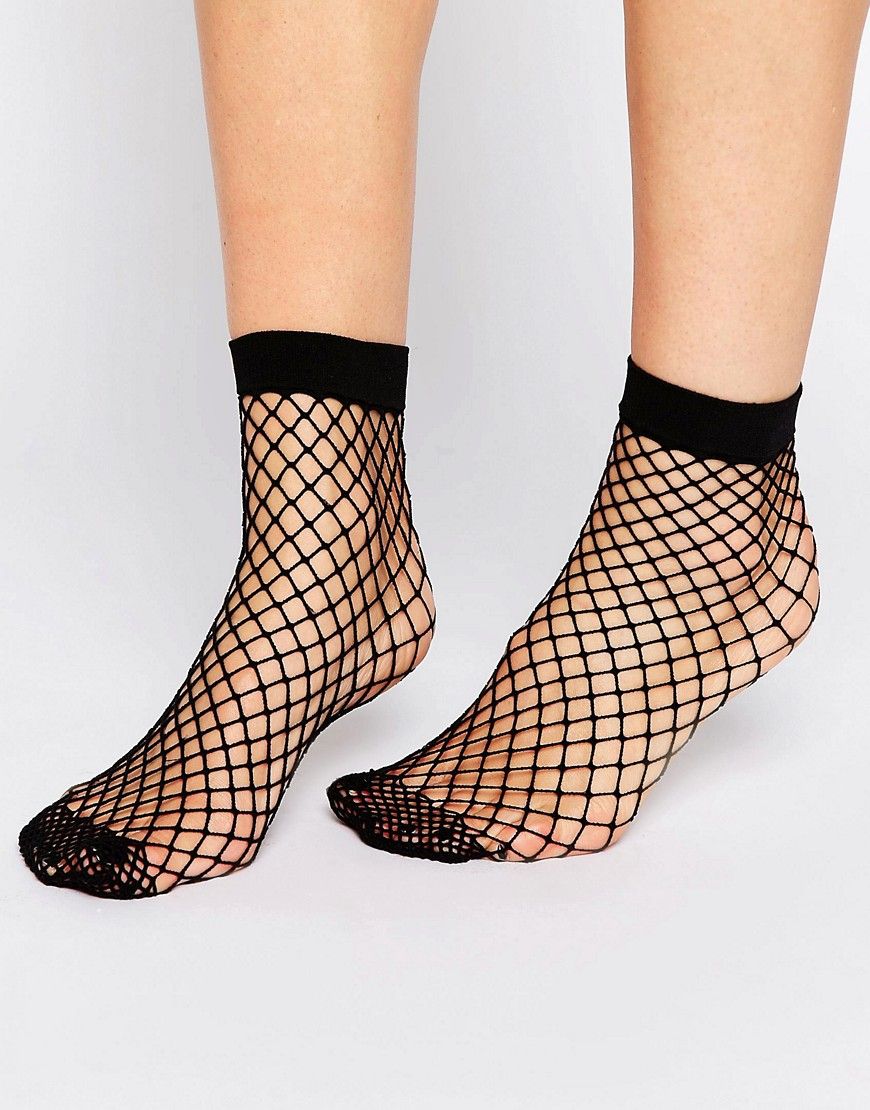 ASOS Oversized Fish Net Ankle Socks | ASOS UK