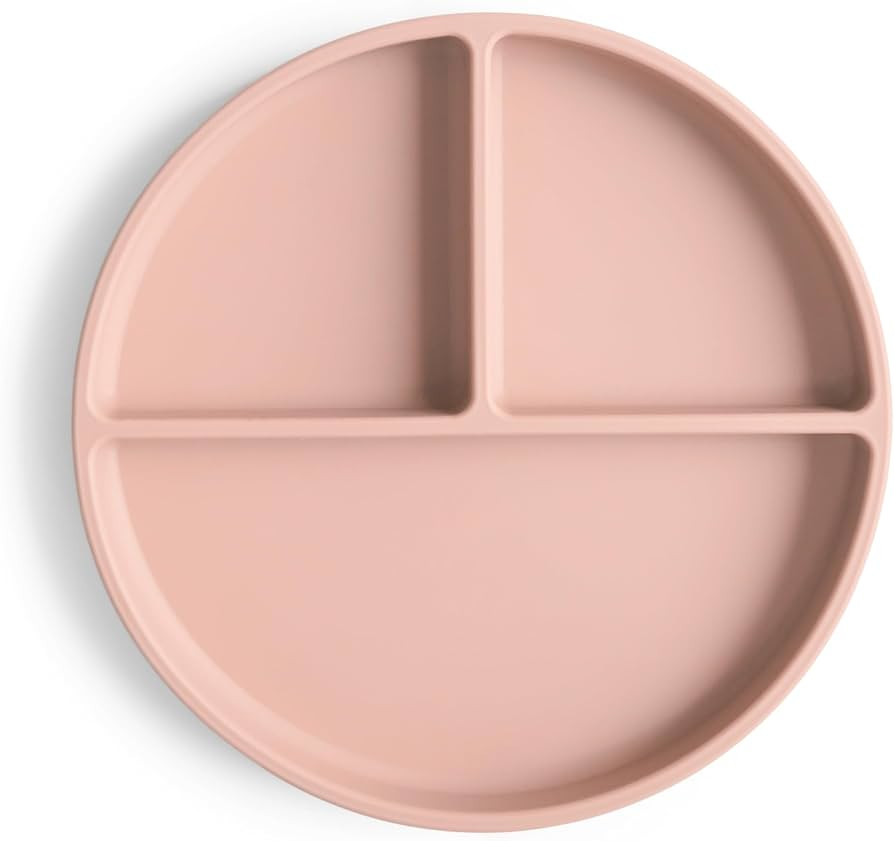 mushie Silicone Suction Plate | BPA-Free Non-Slip Design (Blush) | Amazon (US)