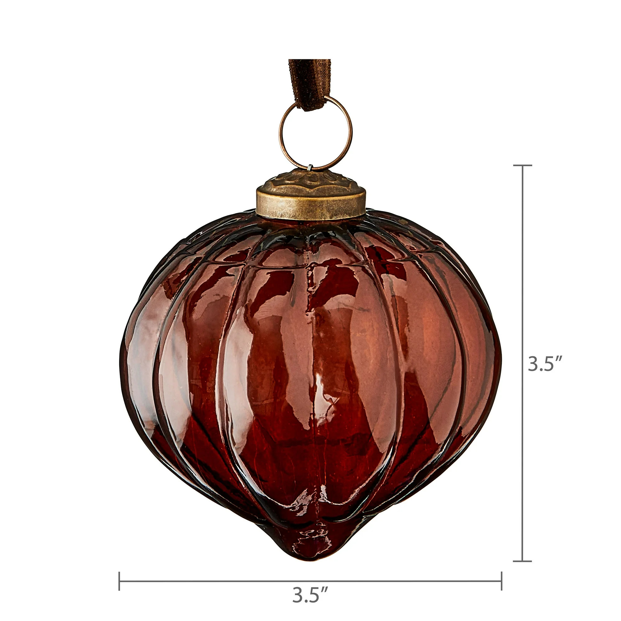 Brown Glass Christmas Ornament, 3.5", by Holiday Time | Walmart (US)