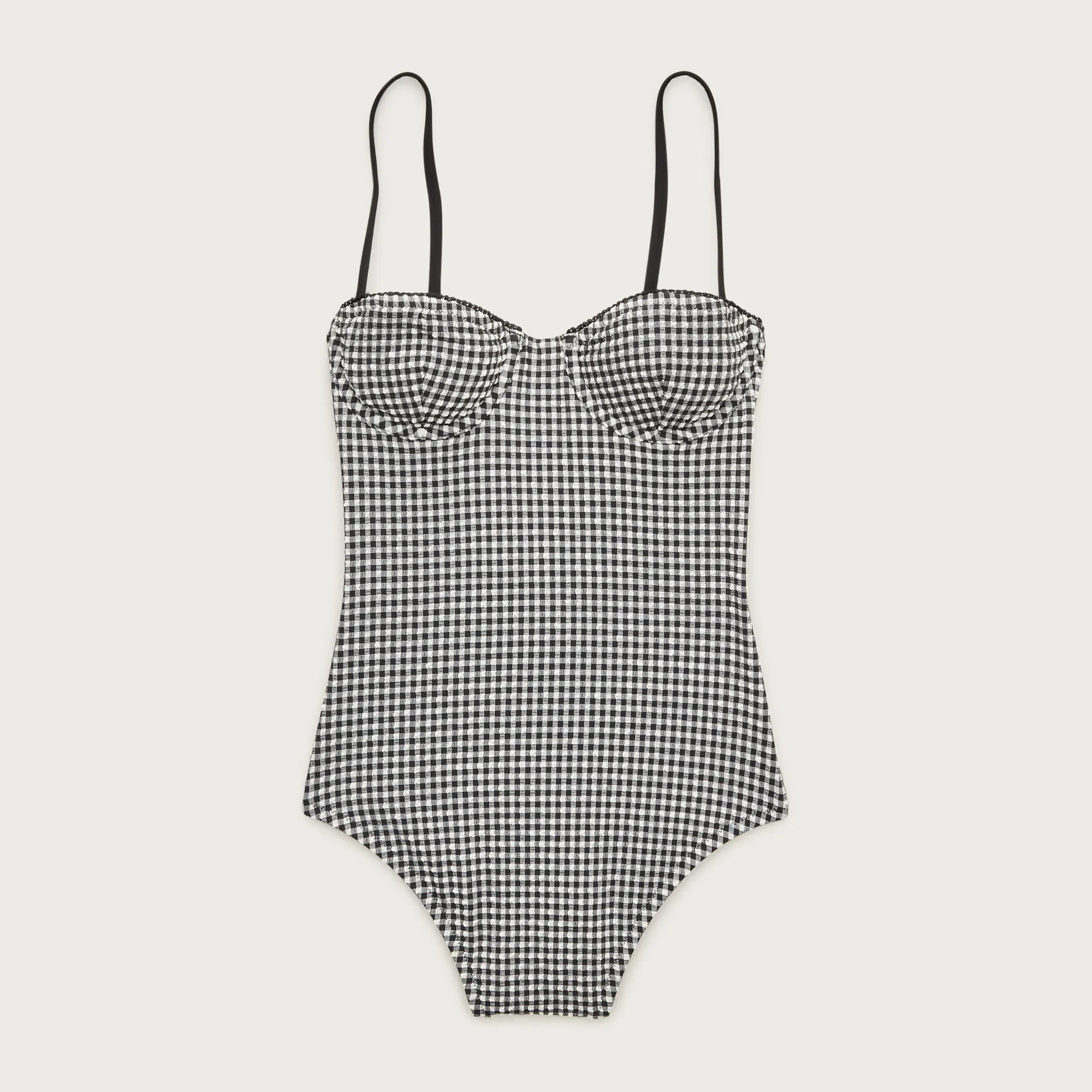 Balconette underwire one-piece in gingham | J. Crew US