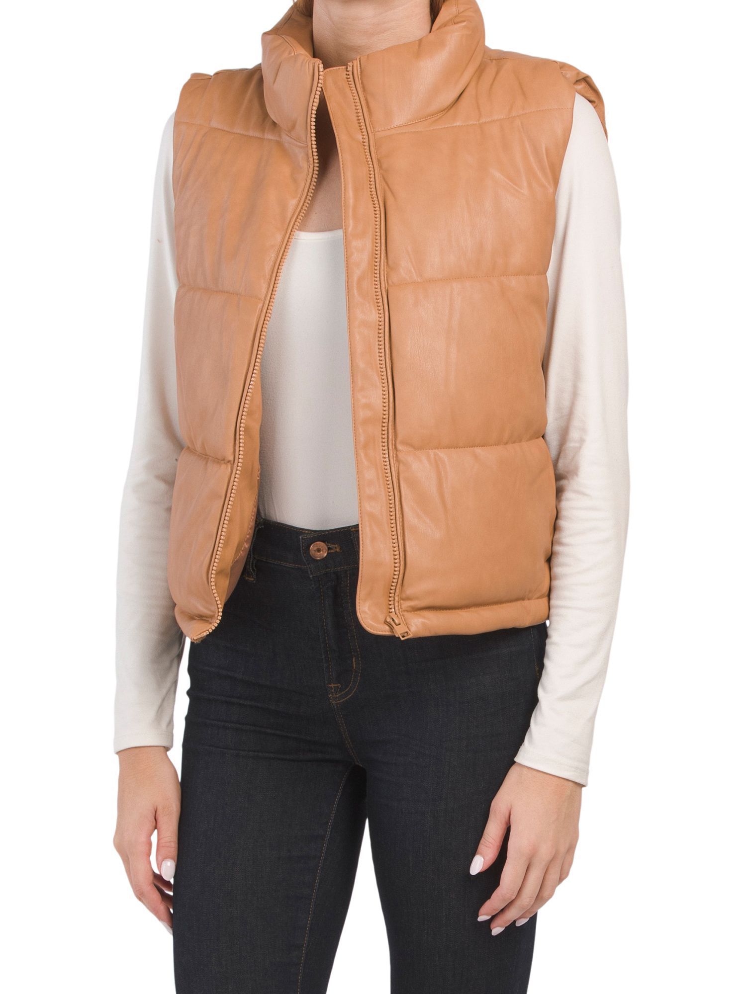 Faux Leather Puffer Vest | Clothing | Marshalls | Marshalls