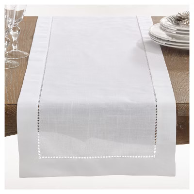 Hemstitch Design Table Runner - Saro Lifestyle | Target
