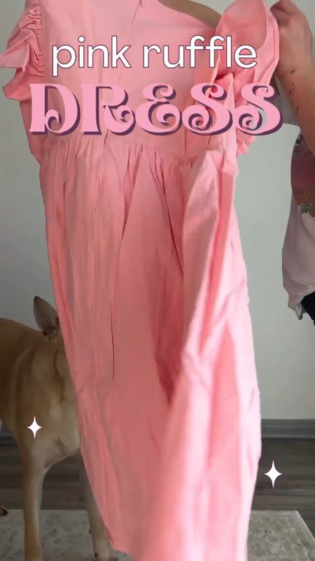 Pink ruffle a-line dress 

#LTKshoecrush #LTKunder100 #LTKstyletip