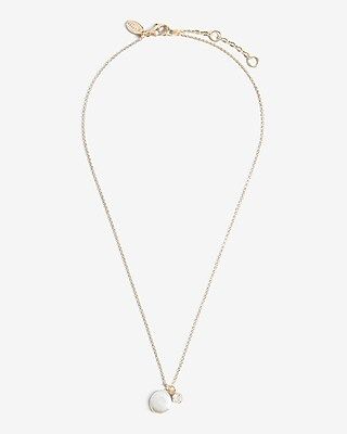 Pearl Bezel Chain Necklace | Express