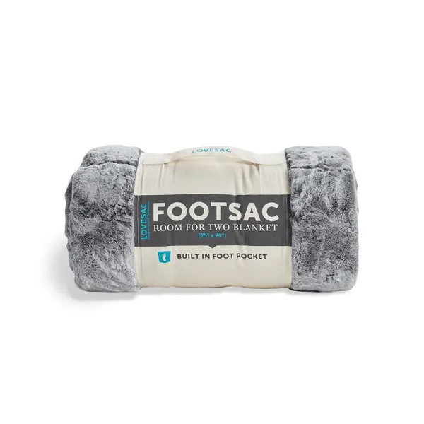 The BigOne Bundle: Squattoman & Footsac in Charcoal Wombat Phur | Lovesac