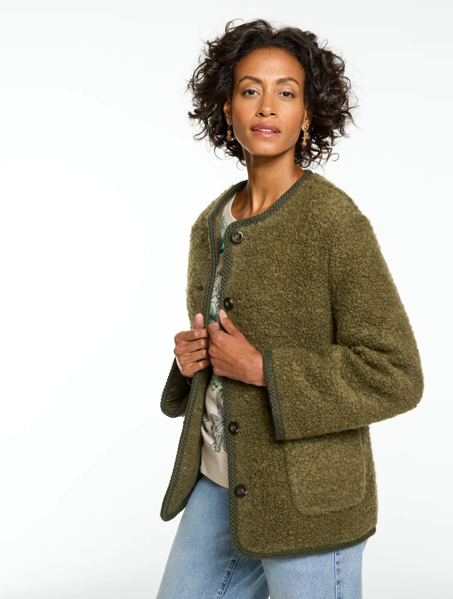 Petite - Sherpa Jacket - Ivory - Large Talbots | Talbots