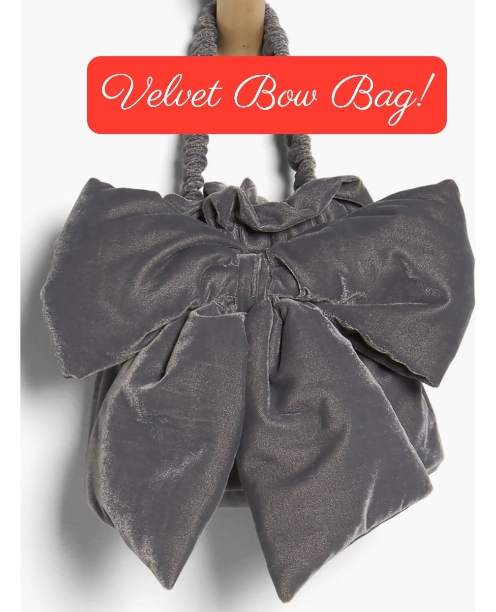 Velvet bow bag! 

Holiday party 
Gifts 

#LTKFindsUnder100