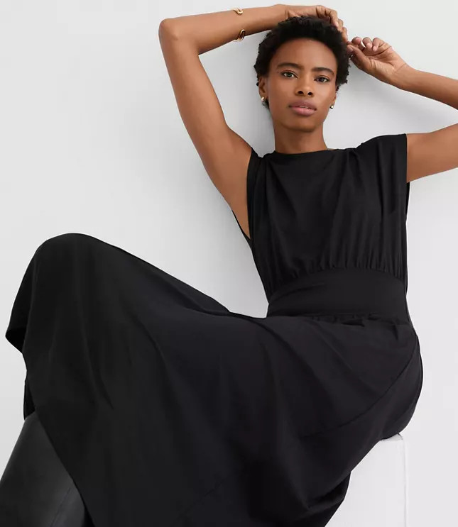 Cap Sleeve Maxi Pocket Dress | LOFT