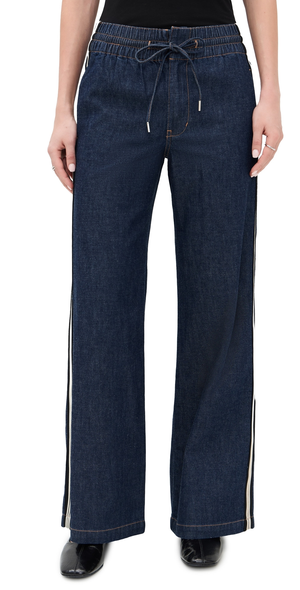 Veronica Beard Jean Taylor High Rise Wide Leg Jeans Indigo Rinse 6 | Shopbop