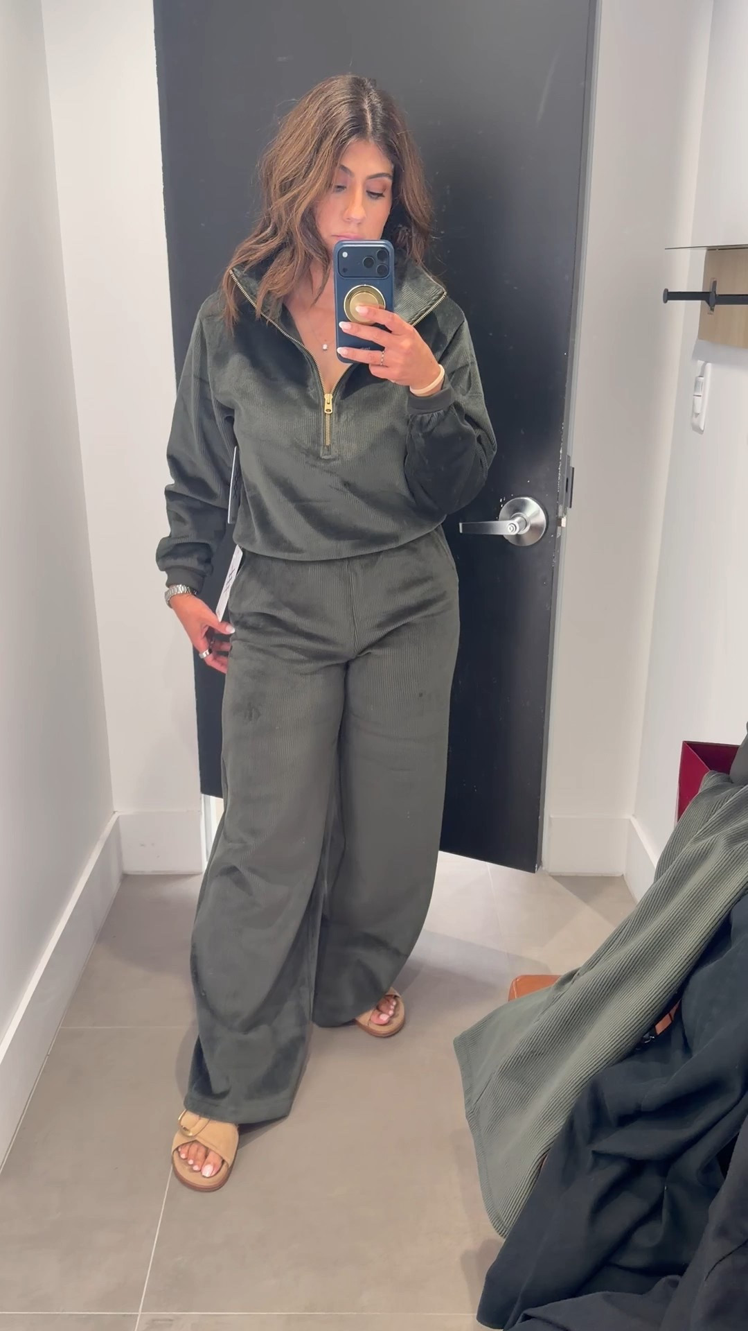 Absolutely obsessed with this matching set from Rhone 🤍 The Dark Moss green is so luxe and the fabric feels so buttery soft. This is my Christmas morning outfit and honestly…my all day Christmas look. Pair it with some chocolate brown Ugg slippers.  

#LTKHoliday #LTKSeasonal #LTKGiftGuide