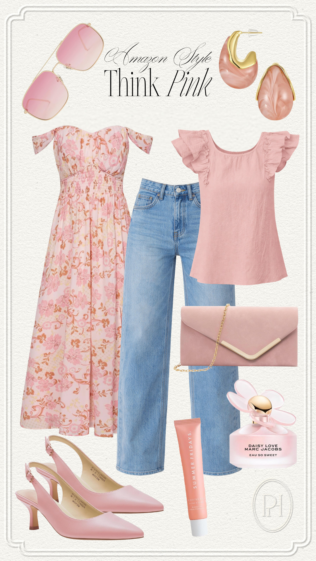 Think pink this spring! Amazon spring style finds I'm loving!

spring fashion, spring looks, spring outfit, floral dress, Easter dress, Mother's Day dress, pink top, pink blouse, bow blouse, ruffle sleeve top, wide leg jeans, wide leg denim, pink pumps, pink lip balm, lip gloss, pink handbag, pink crossbody bag, pink earrings, teardrop earrings, pink sunglasses, pink high heels, pink shoes, pink jewelry, midi dress 

 #LTKgrwm #LTKootd #LTKSeasonal