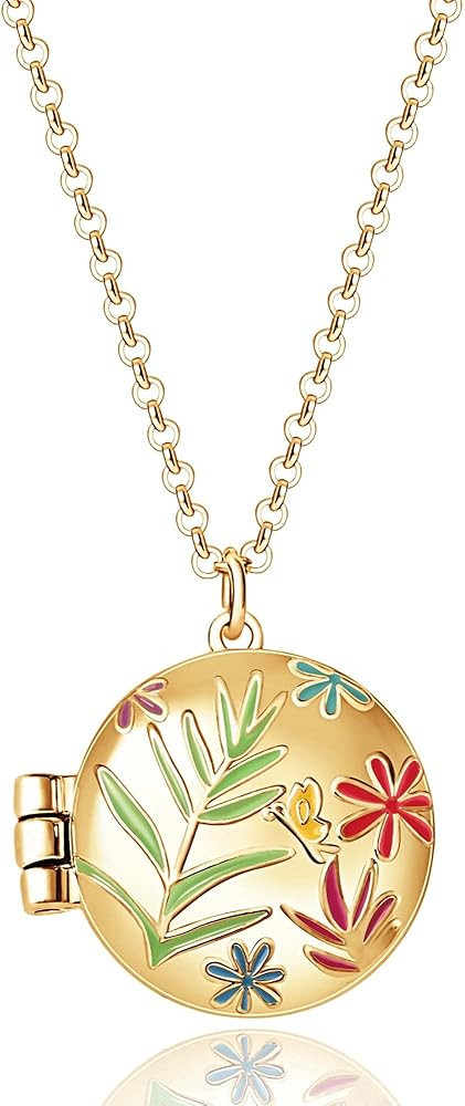 Disney Encanto Necklace- Encanto Butterly Locket Necklace 16" + 3" Necklace | Amazon (US)