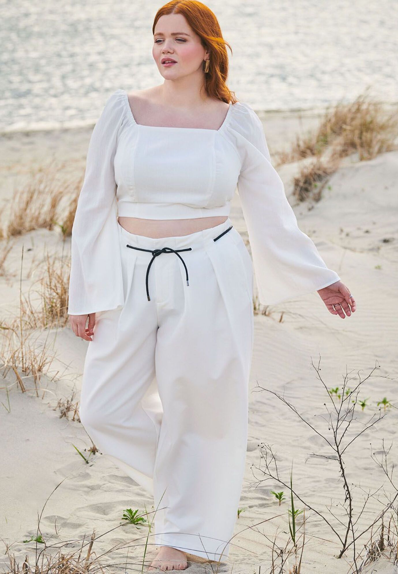 Tie Detail Wide Leg Pants | Eloquii