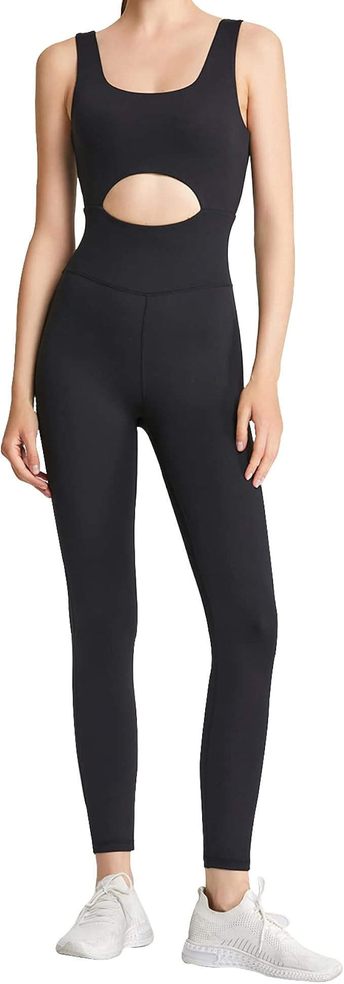 Mainstar Women One Piece workout outfits Jumpsuit - Sexy Sleeveless Yoga Romper Bodysuit,Padded S... | Amazon (US)