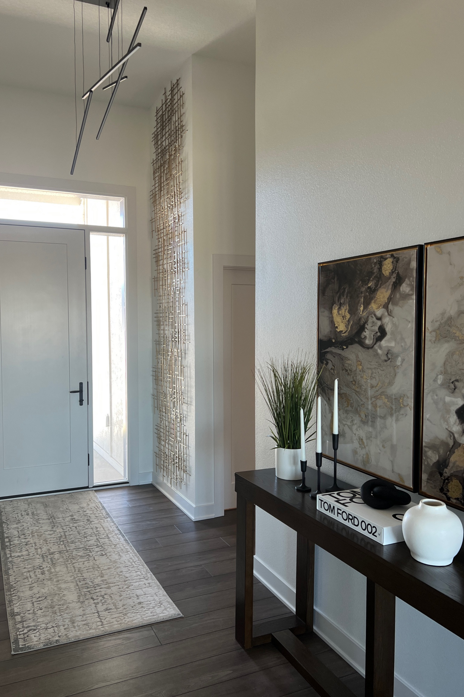 Go Big or Go Home with our Easy DIY Accent wall. Featuring 6 beautiful gold metal pieces hung together to look as one statement piece from target.

#LTKunder50 #LTKFind #LTKhome