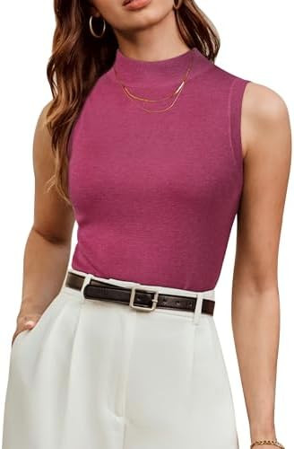 Arach&Cloz Women's Wool Blend Slim Fit Sweater Soft Turtleneck Casual Tank 2026 | Amazon (US)