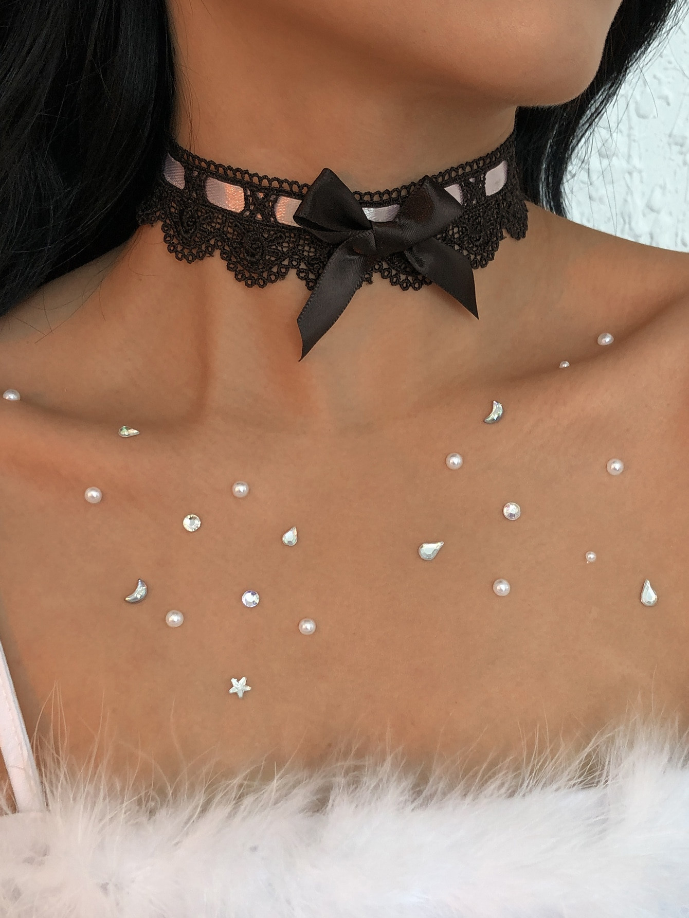 Bow Decor Lace Choker | SHEIN