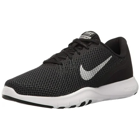 Nike Womens Flex Trainer 7 Low Top Lace Up, Black/Metallic Silver, Size 7.5 | Walmart (US)
