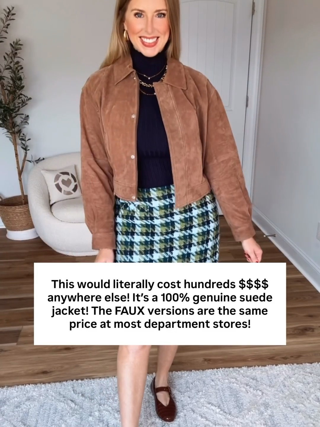 100% suede jacket from Walmart under $100!

#LTKootd