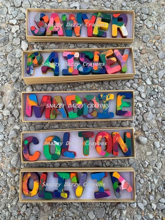 Personalized Crayon Names, Party Favors, Stocking Stuffers, Easter Basket, Flower Girl Gift, Birt... | Etsy (US)