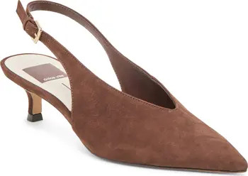 Alenna Slingback Pointed Toe Kitten Heel Pump (Women) | Nordstrom