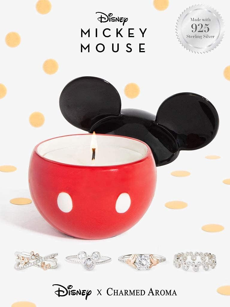 Charmed Aroma Disney Mickey Mouse Candle, 925 Sterling Silver Ring Collection (Ring Size 7) | Amazon (US)
