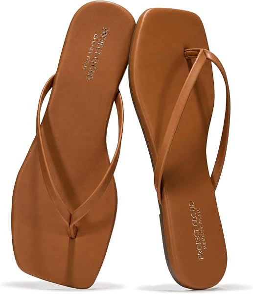 Project Cloud Square Toe Flip Flops For Women-Sandals Women | Amazon (US)