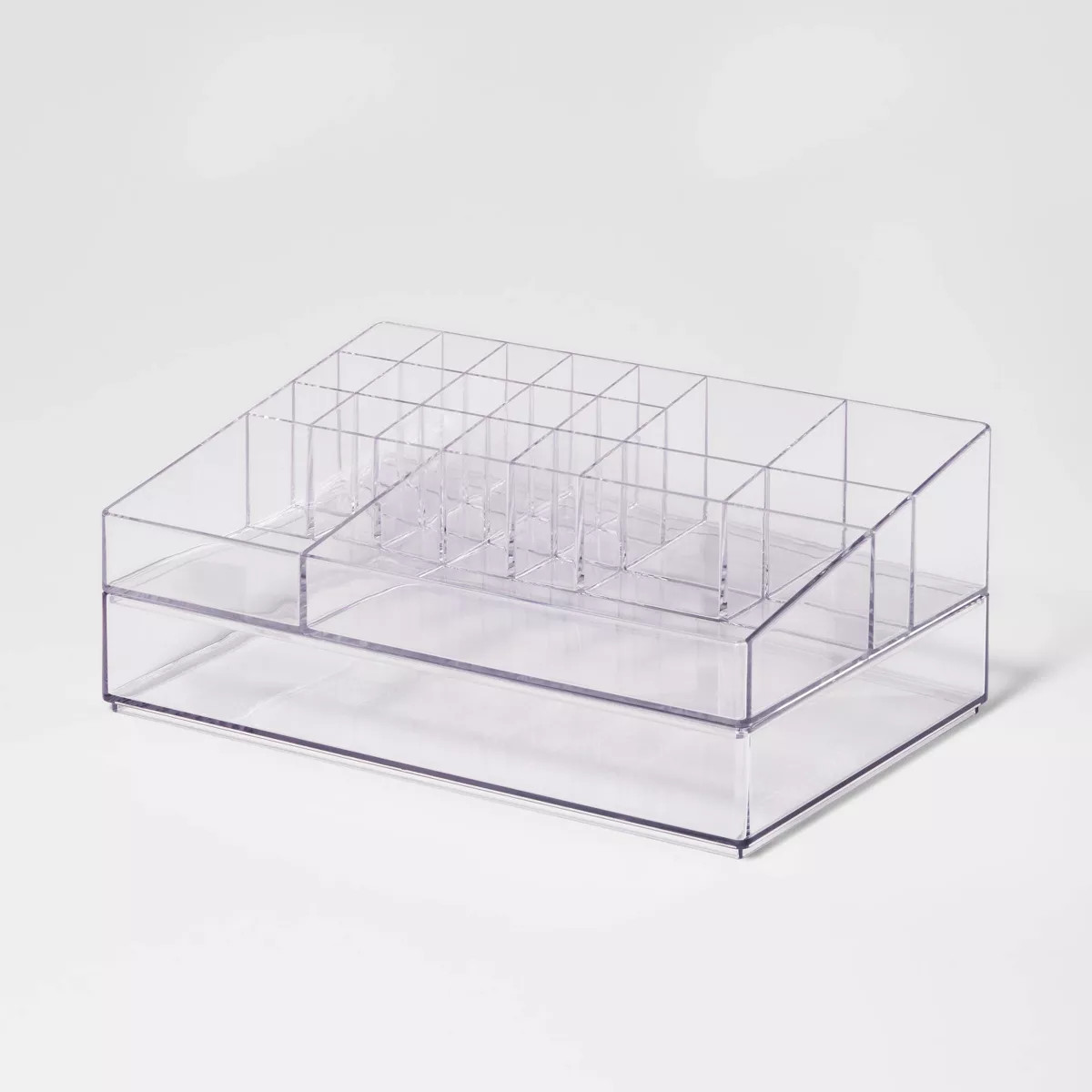 Extra Large Bathroom Plastic Tiered Cosmetic Organizer Clear - Brightroom™: Makeup & Skincare S... | Target