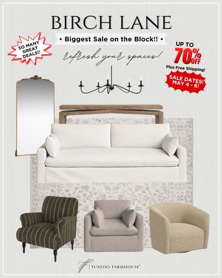 Now is the time to refresh your spaces with Birch Lane’s “Biggest Sale on the Block!” Up to 70% off on furniture, rugs, mirrors, decor and more  

#LTKsalealert #LTKstyletip #LTKhome