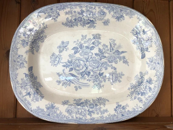 A nicely aged 19th century Asiatic Pheasant platter. | Etsy | Etsy (US)