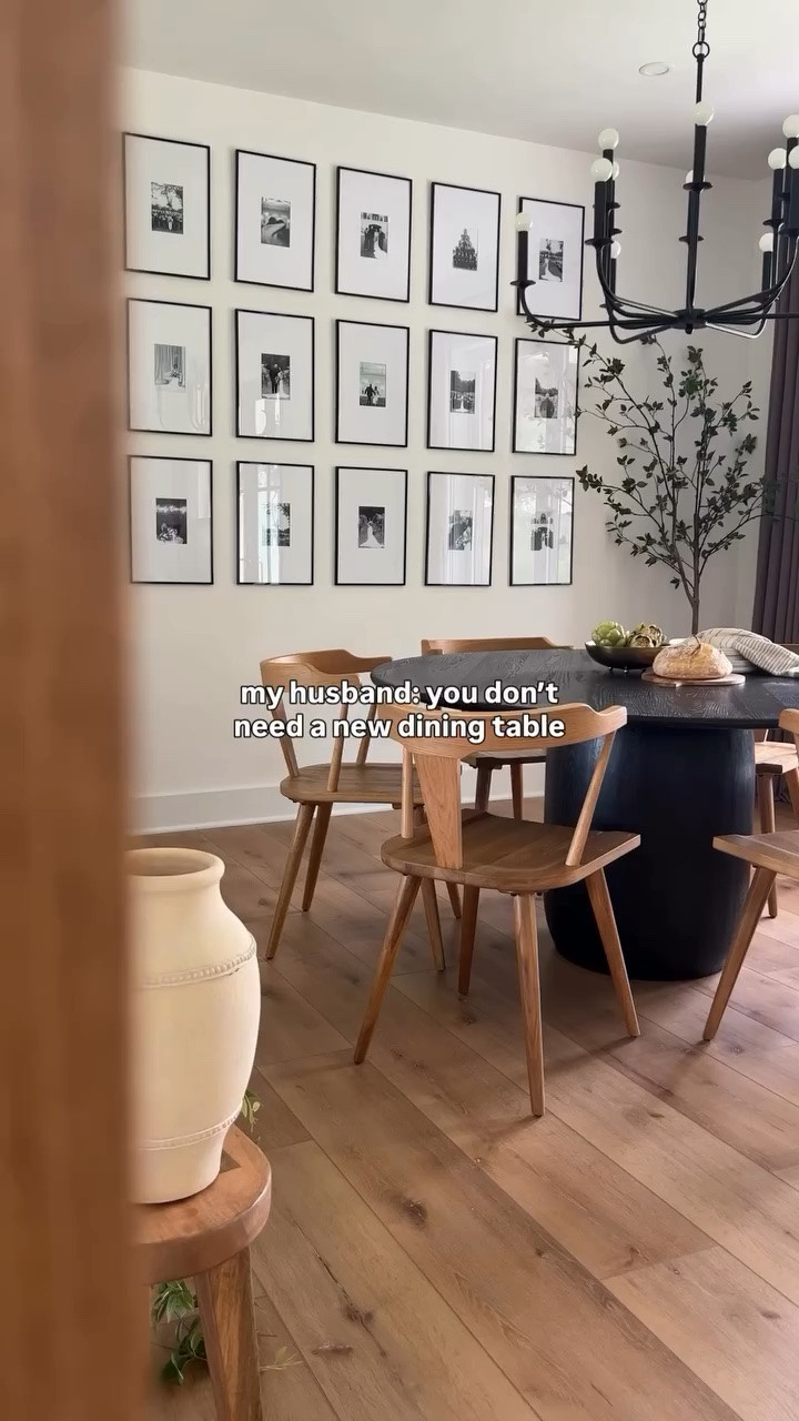 Still got the dining table though 🙂‍↕️ what a project this was. I was not about it at first. There was nothing wrong with our original dining room, but I couldn’t be happier that we added this room on. 

Original dining room became a playroom. New dining room looking like it was always here 🪄

#transformationreel #diningroomaddition #beforeandafterhome #hometransformation #newroom