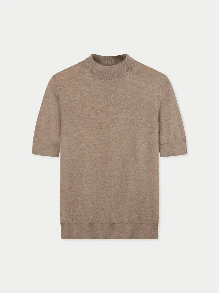 Cashmere Silk Shirt with High Neck | Nordstrom