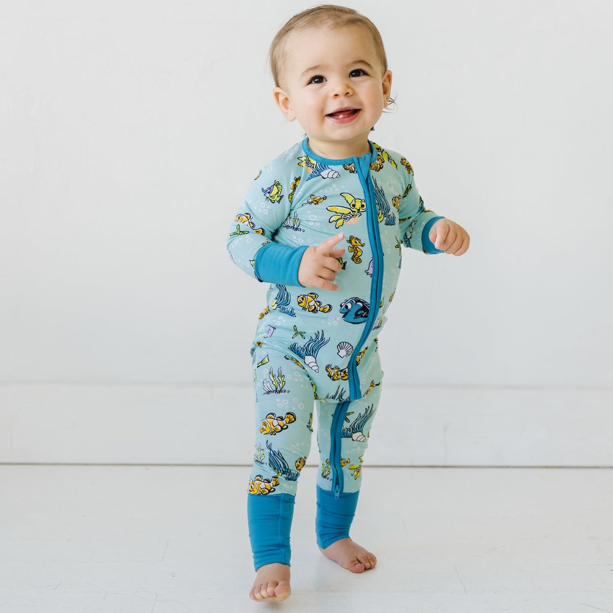 Disney & Pixar Swimming with Nemo Bamboo Viscose Zippy | Little Sleepies