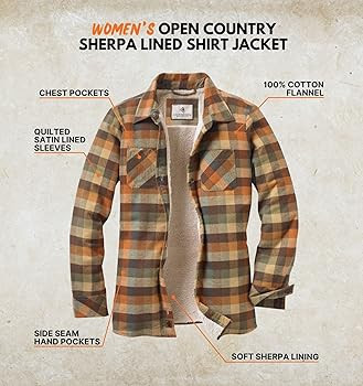 Legendary Whitetails Women's Sherpa Lined Flannel Shacket | Amazon (US)