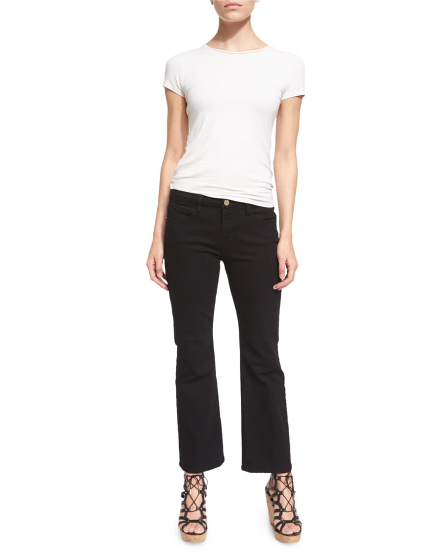 Le Crop Mini Boot-Cut Jeans | Neiman Marcus