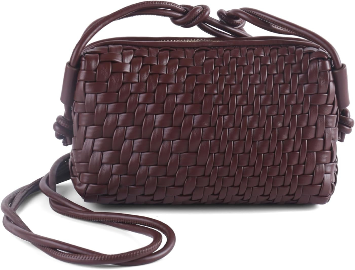 Small Woven Vegan Leather Crossbody Bag For Women | Amazon (US)