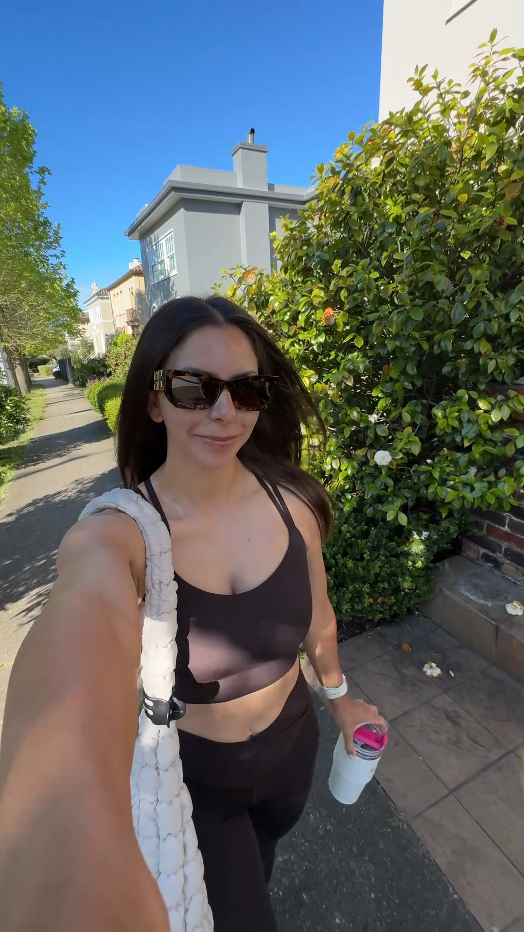 @Aerie workout sets never fail me! They’re super cute, come in lots of colors, petite sizes, so comfortable, and wears really well even after tons of washes. 

@Aerie bra top- small dd
@Aerie leggings- small short
@Target puffer tote bag
Miu Miu sunglasses
New balance 9060 sneakers
@Revolve grip socks

Petite, active wear, Pilates outfit, barre outfit, workout outfit, brown set, brown grip socks

#LTKxAerie #LTKfitnessgoals #LTKActive