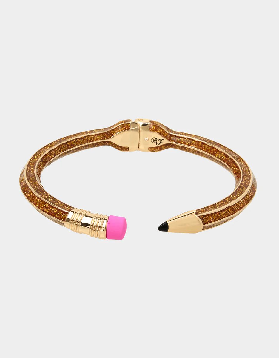 BACK TO SCHOOL GOLD PENCIL BANGLE GOLD | Betsey Johnson