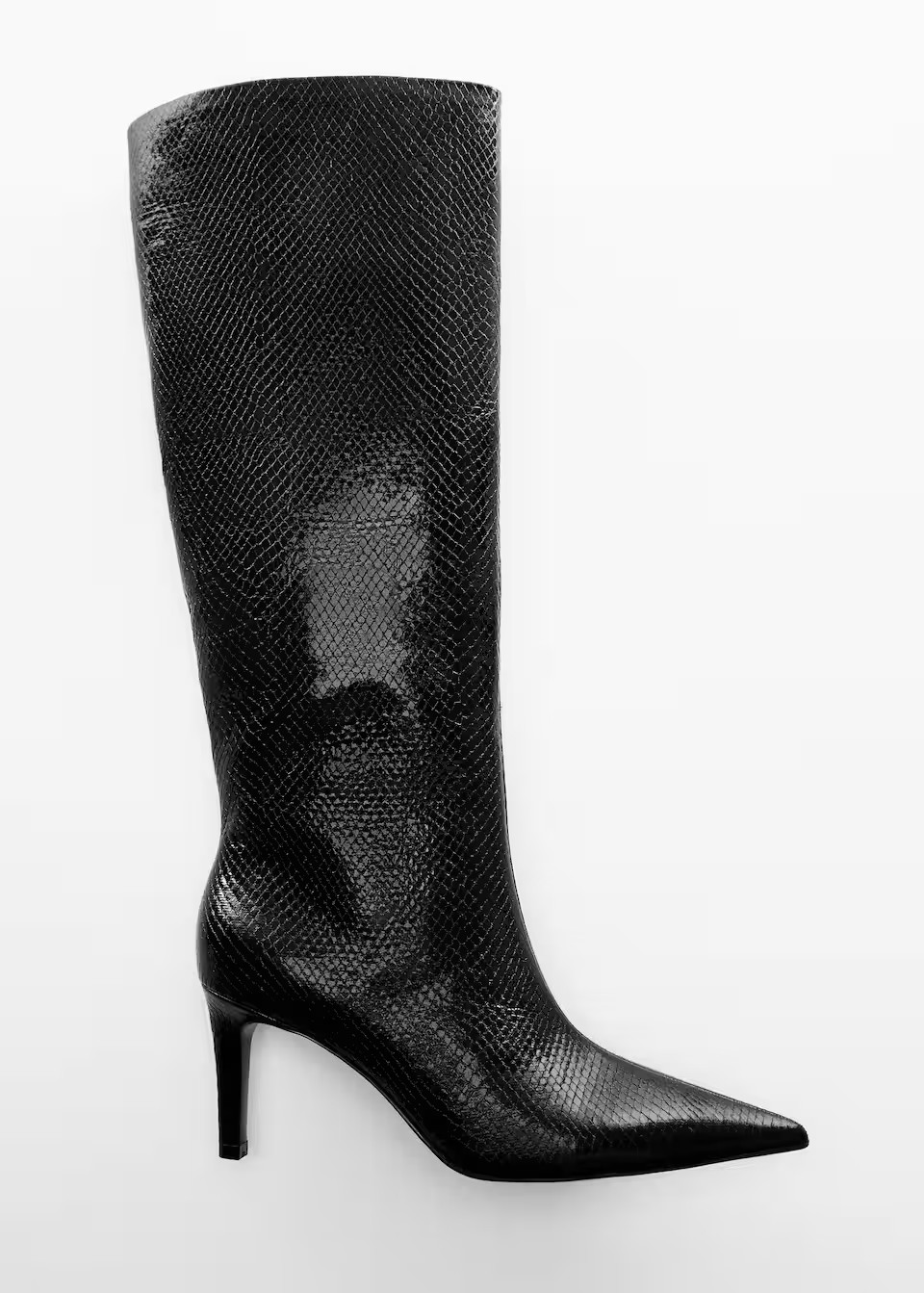 Heeled boots with animal print effect -  Women | Mango USA | MANGO (US)