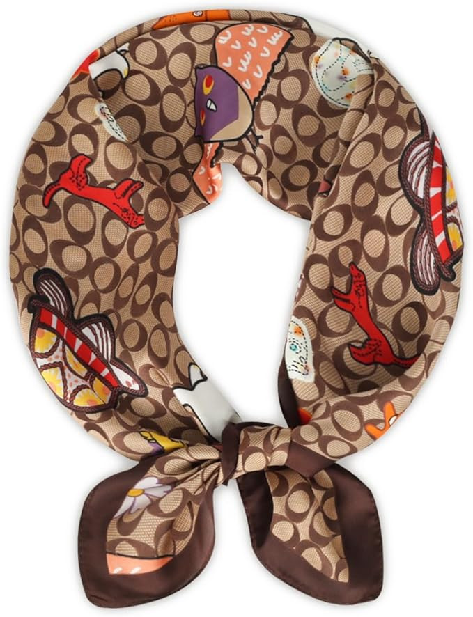 Relang Fashion Silk Satin Head Scarf for Women Hair Bandana Hair Scarf Wrap Neck Scarf for Women ... | Amazon (US)