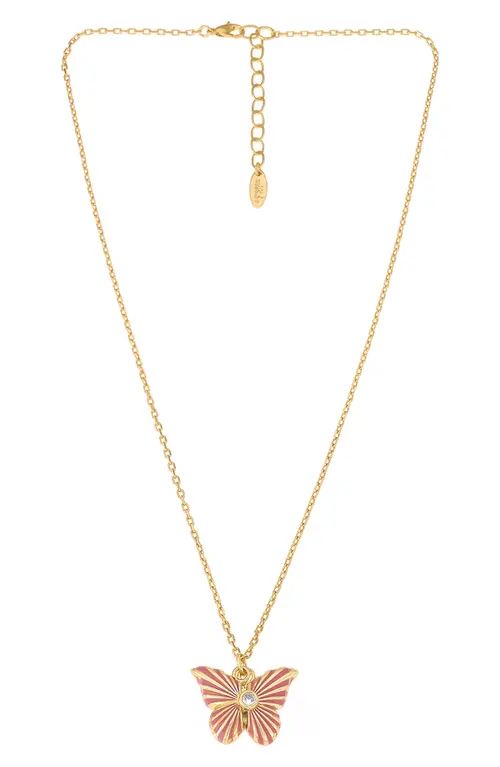 Ettika 'Be The Change' Butterfly Charm Necklace in Gold at Nordstrom | Nordstrom