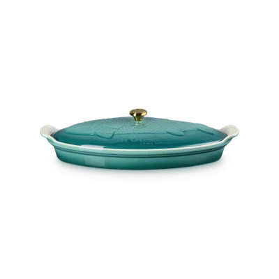 Le Creuset Stoneware Heritage Fish Baker, 1.7 Qt. - Blue Riviera | Wayfair North America