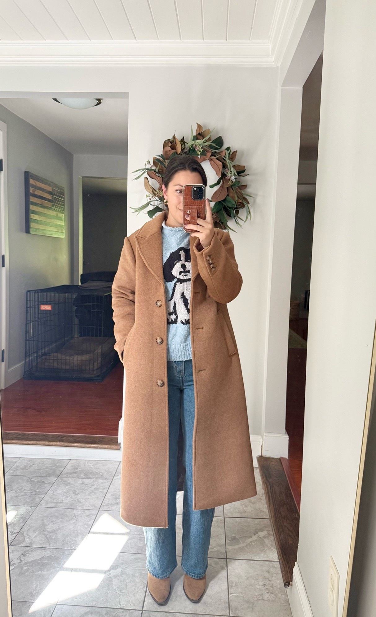 xs sweater, almost totally sold out! xs petite coat, 24 extra short jeans. I’m 5ft, 115lbs. 

Fall outfits
Fall coats
Fall jackets
Dress coat
Topcoat
Petite coat
Petite outfits 
Petite jeans
Dog sweater
Denim

#LTKPetite #LTKSaleAlert #LTKSeasonal
