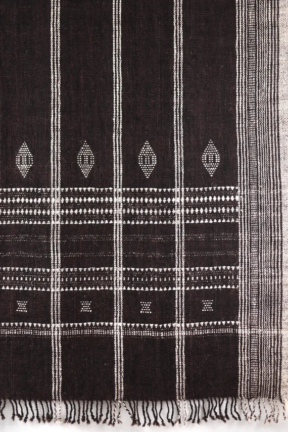 Brown Woven Wool Throw Blanket | Etsy (US)