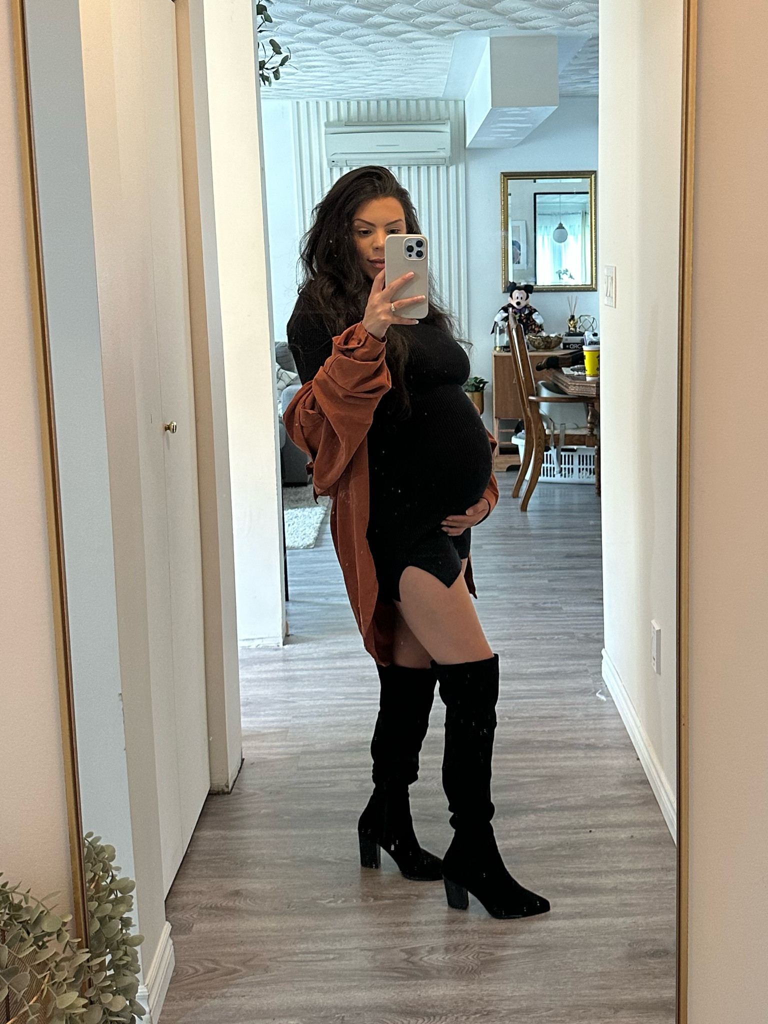 Day 5 of Styling the Bump (that also works if you’re not pregnant)  - Outfit 3 of 3 ways 🍂 Dress comes in multiple colours! 

| FOLLOW for more bump style & relatable pregnancy journey ✨ |
30 Days of Styling The Bump - Fall & Winter Outfits Edition 🍂 | I promise you, you don’t have to sacrifice comfort for stylish pregnancy outfits and I’m going to show you how! 
This dress is another clothing find I’m so happy about and will definitely be wearing as a post-pregnancy with my fall outfits next year! It’s so cute for layering under almost anything, can be dressed up or down and also looks so good when you’re out-and-about! These are some an easy every day outfits / looks and perfect for taking it from day to night just by switching up the shoes and jacket! Plus, I love how because it’s a classic cut, the ways we can style it with other pieces seem endless 🙌🏽 One dress styled 3 ways ✨
These are all non-maternity maternity clothes I’m wearing, because I love avoiding maternity clothes as much as possible for pieces I can wear post-pregnancy! I’m officially in my third trimester of pregnancy at 30 weeks pregnant today (where is the time going!?), and my pregnant bump style has been comfort meets cozy fall vibes for most day to day! I'm creating 30 days of styling this growing baby bump from comfy and cute fall outfit styles all the way to dressy pregnancy outfits for those special occasions you need fall and winter / holiday outfit inspo for - with some fun, relatable and honest pregnancy journey videos in between. So if you’re pregnant, welcome - come join us as we move through this last trimester together and talk all things pregnancy!
I’m wearing a size XS in this dress because it’s super stretchy!

Baby bump style, maternity style fashion, fall outfit inspo, outfit inspiration, pregnancy outfits, pregnant style, pregnancy style, third trimester style, maternity outfits, fall outfits, fall fashion, family photos, fall knee high boots, thanksgiving, fall dresses



#LTKstyletip #LTKSeasonal #LTKbump
