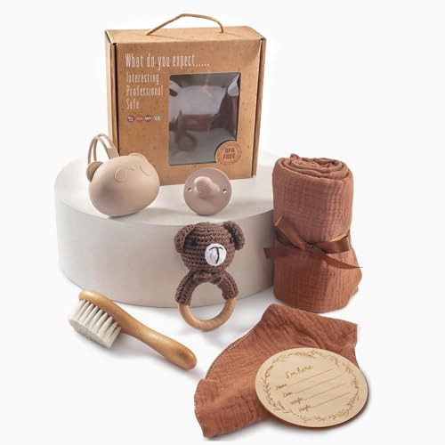 Baby Gift Set for Newborn New Baby Gift Set - Newborn Baby Essentials Baby Bath Set with Baby Blanket Baby Rattle - New Born Baby Girls Gift & Baby Boy Gifts for Baby Shower | Amazon (US)
